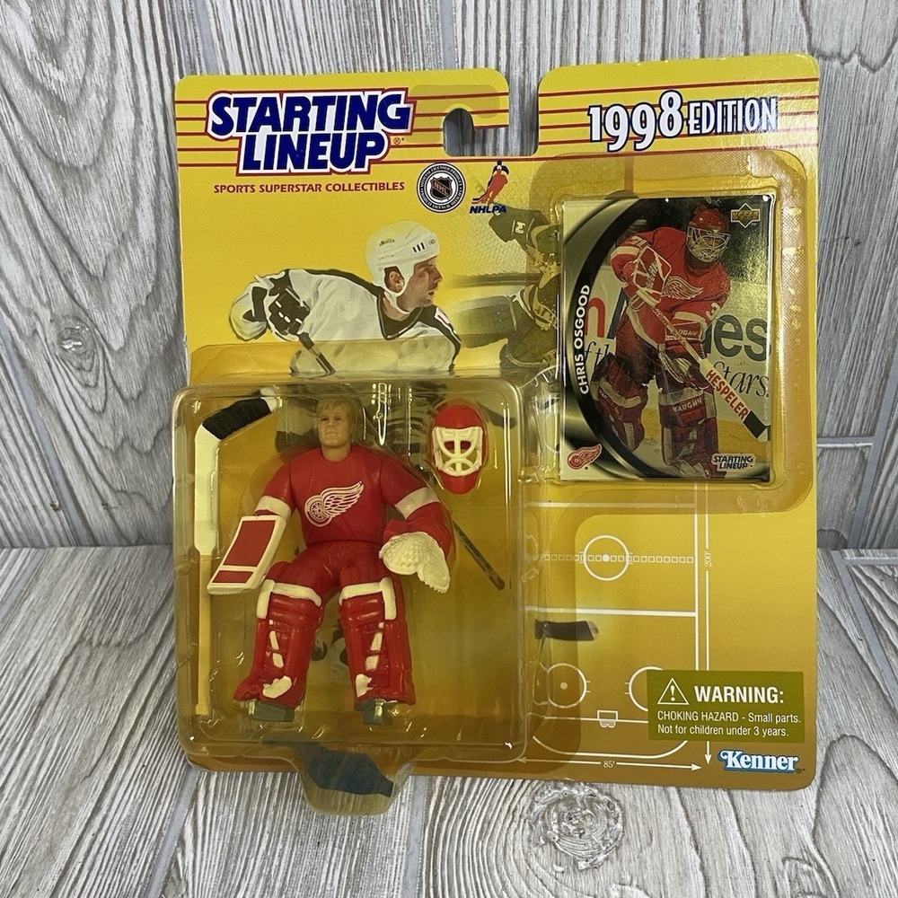1998 Kenner Starting Lineup Chris Osgood Detroit Red Wings Figure with Card